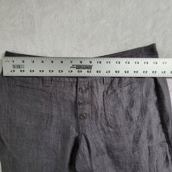 CAbi Womens Gray Slate Linen Sailor Pants Size 8 Wide Leg Casual 371New $98 - Picture 7 of 12